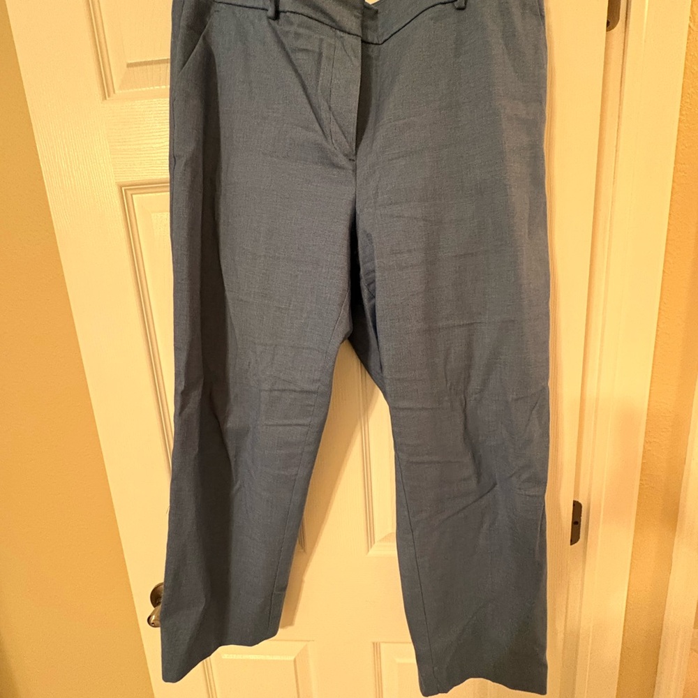 LOFT Light Blue Curvy Trousers